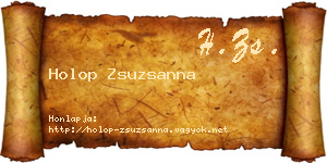 Holop Zsuzsanna névjegykártya